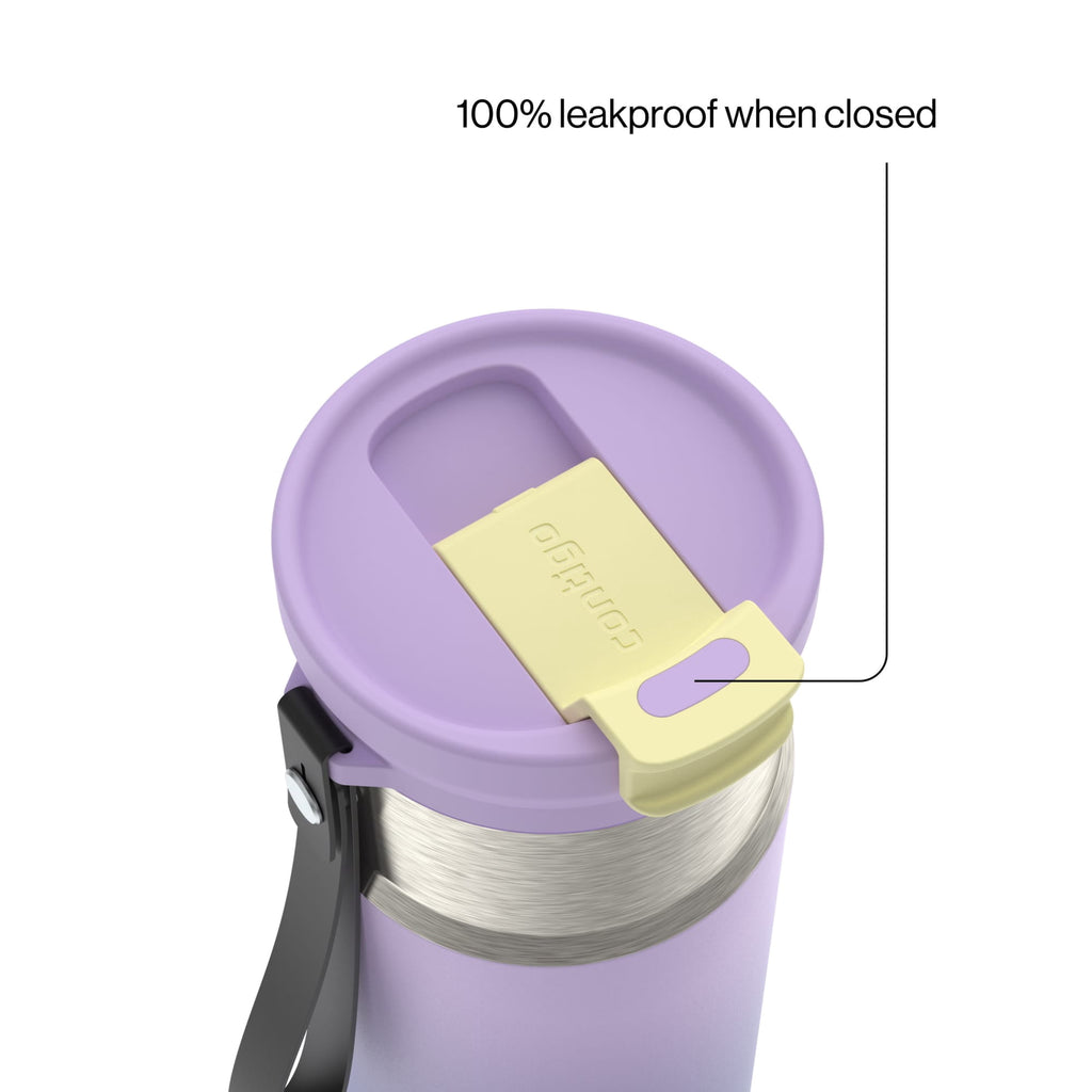 Contigo DualSip 16 oz Compact Leakproof Insulated Water Bottle with 2-Way Lid Edition-4PCB