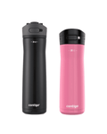 Contigo Jackson Chill  Bundle 2 Water Bottles Black 24oz and Pink  20oz with Autopop Lid Edition-F62C