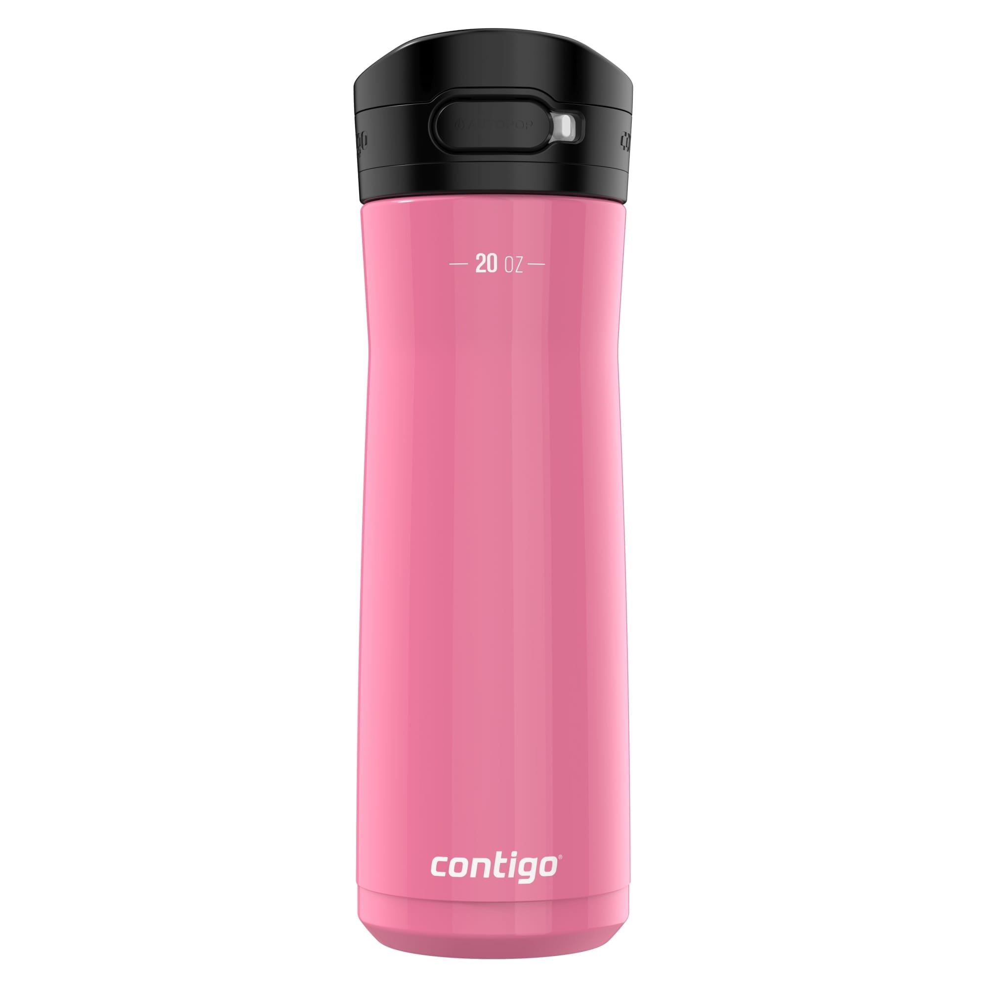 Contigo Jackson Chill  Bundle 2 Water Bottles Black 24oz and Pink  20oz with Autopop Lid Edition-F62C