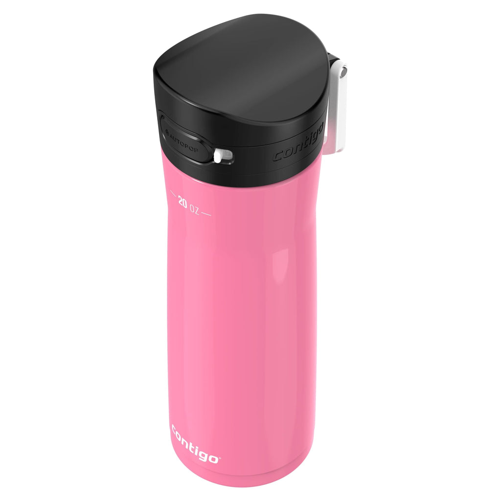 Contigo Jackson Chill  Bundle 2 Water Bottles Black 24oz and Pink  20oz with Autopop Lid Edition-F62C