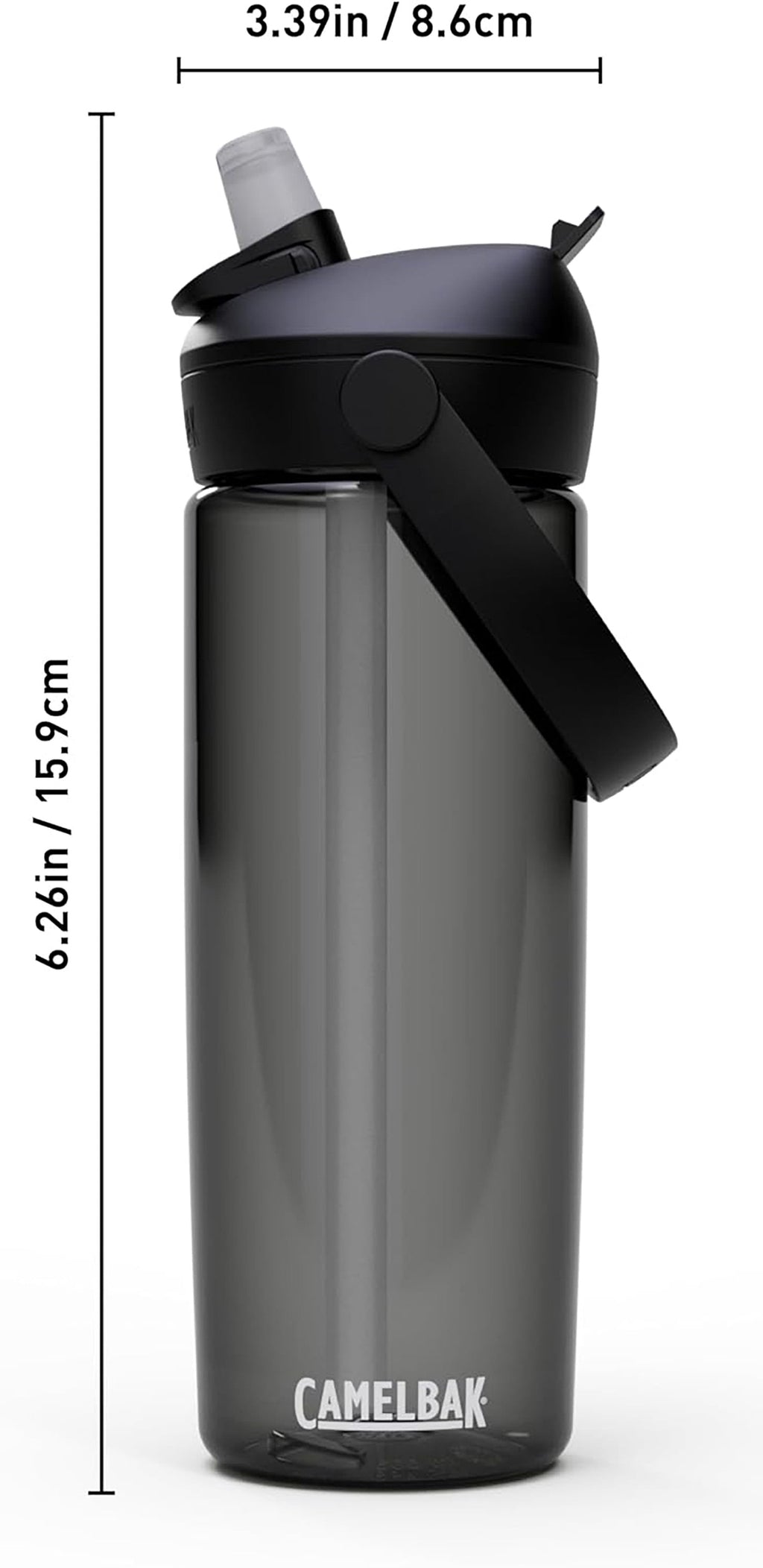 Camelbak Thrive Flip Straw 20oz Water Bottle, Charcoal Edition-MJVI