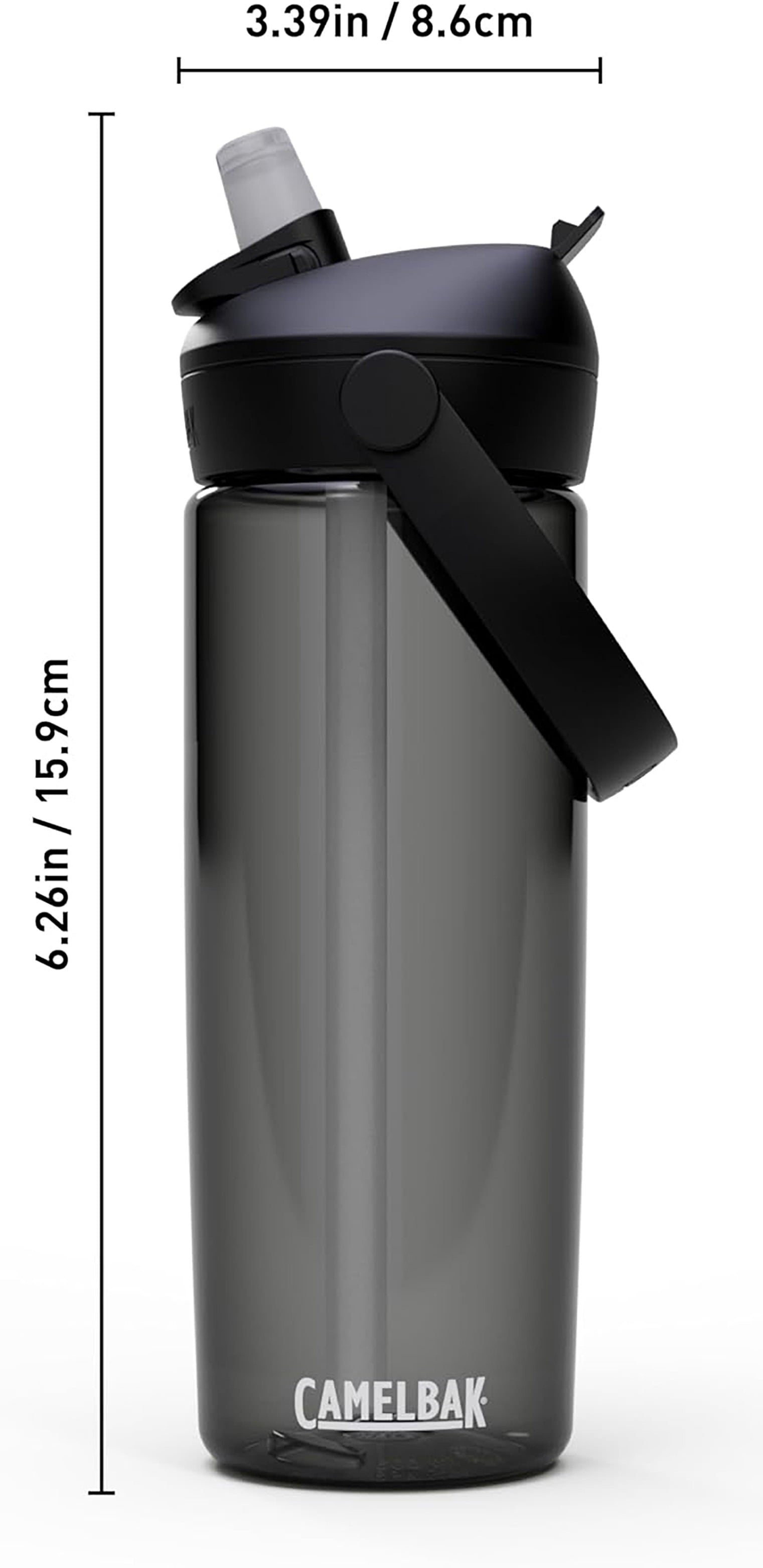 Camelbak Thrive Flip Straw 20oz Water Bottle, Charcoal Edition-MJVI