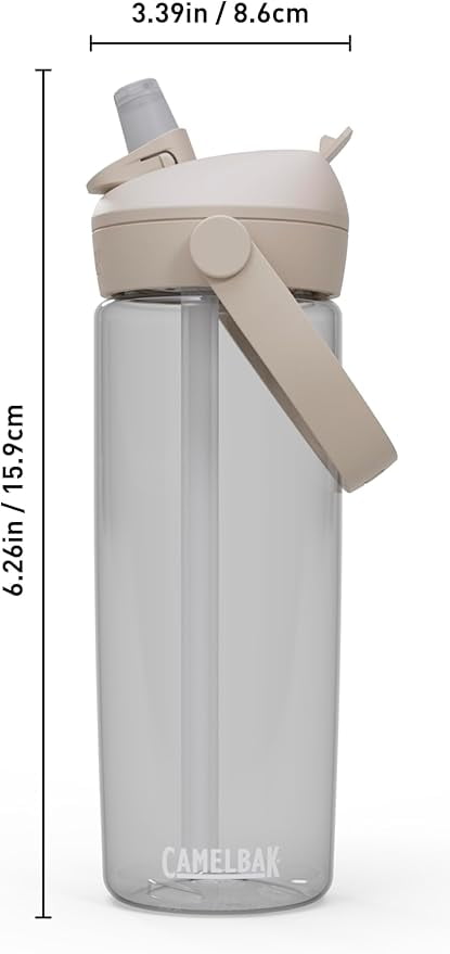 Camelbak Thrive Flip Straw 20oz Water Bottle, Charcoal Edition-MJVI