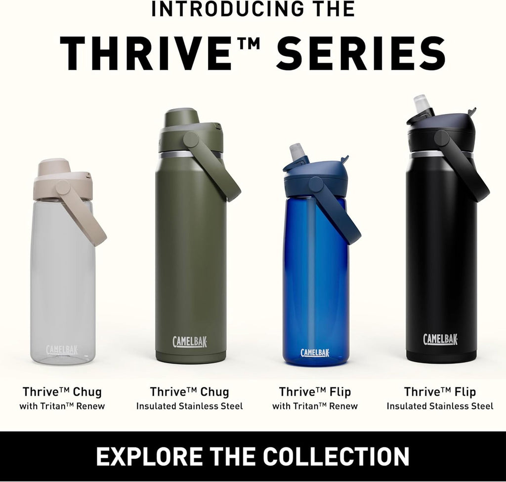 Camelbak Thrive Flip Straw 20oz Water Bottle, Charcoal Edition-MJVI