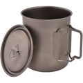 Olicamp Titanium Space Saver Mug with Lid, Nests Nalgene Bottle Inside, Lightweight and Compact, Perfect for Camping and Backpacking, 750mL Edition-U8W5