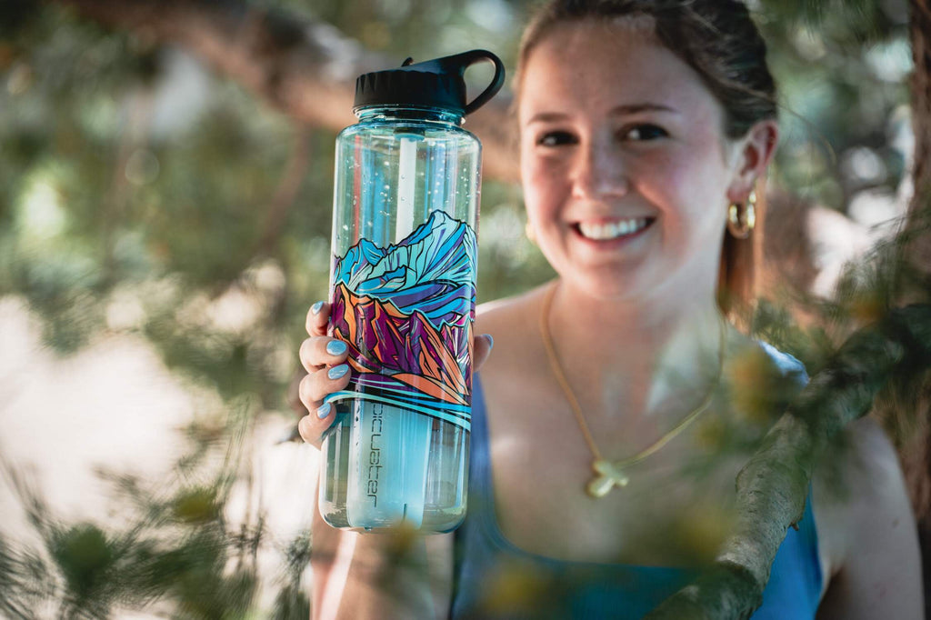 Epic Water Filters Nalgene OG Sustain Tritan USA Made Water Bottle and 75 Gallon Filter - Removes 99.99% of Water Impurities, 32oz, Leggitt Art Edition-VNZ2