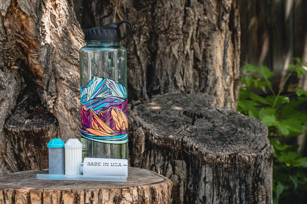 Epic Water Filters Nalgene OG Sustain Tritan USA Made Water Bottle and 75 Gallon Filter - Removes 99.99% of Water Impurities, 32oz, Leggitt Art Edition-VNZ2