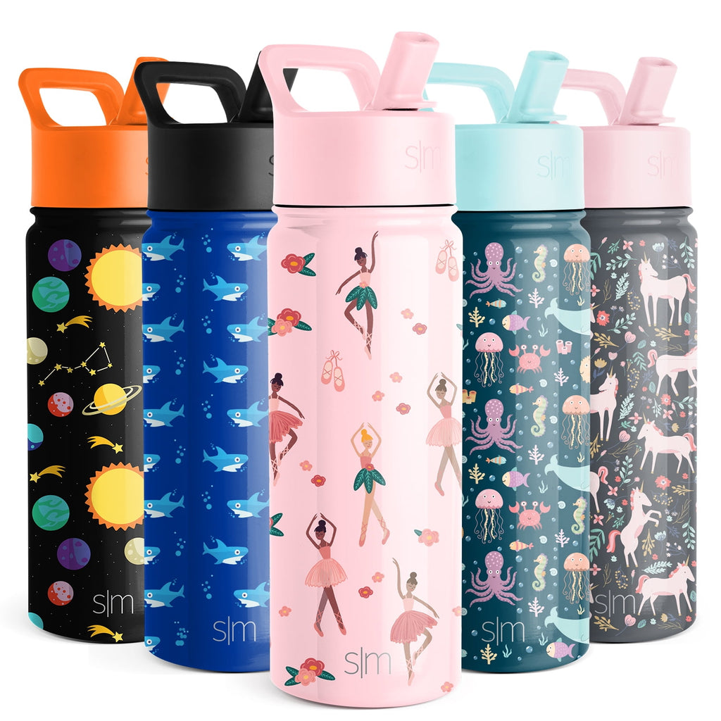 Simple Modern Summit Water Bottle Straw Lid Vacuum Insulated Stainless Steel Bottle | 18 fl oz Edition-B5F5