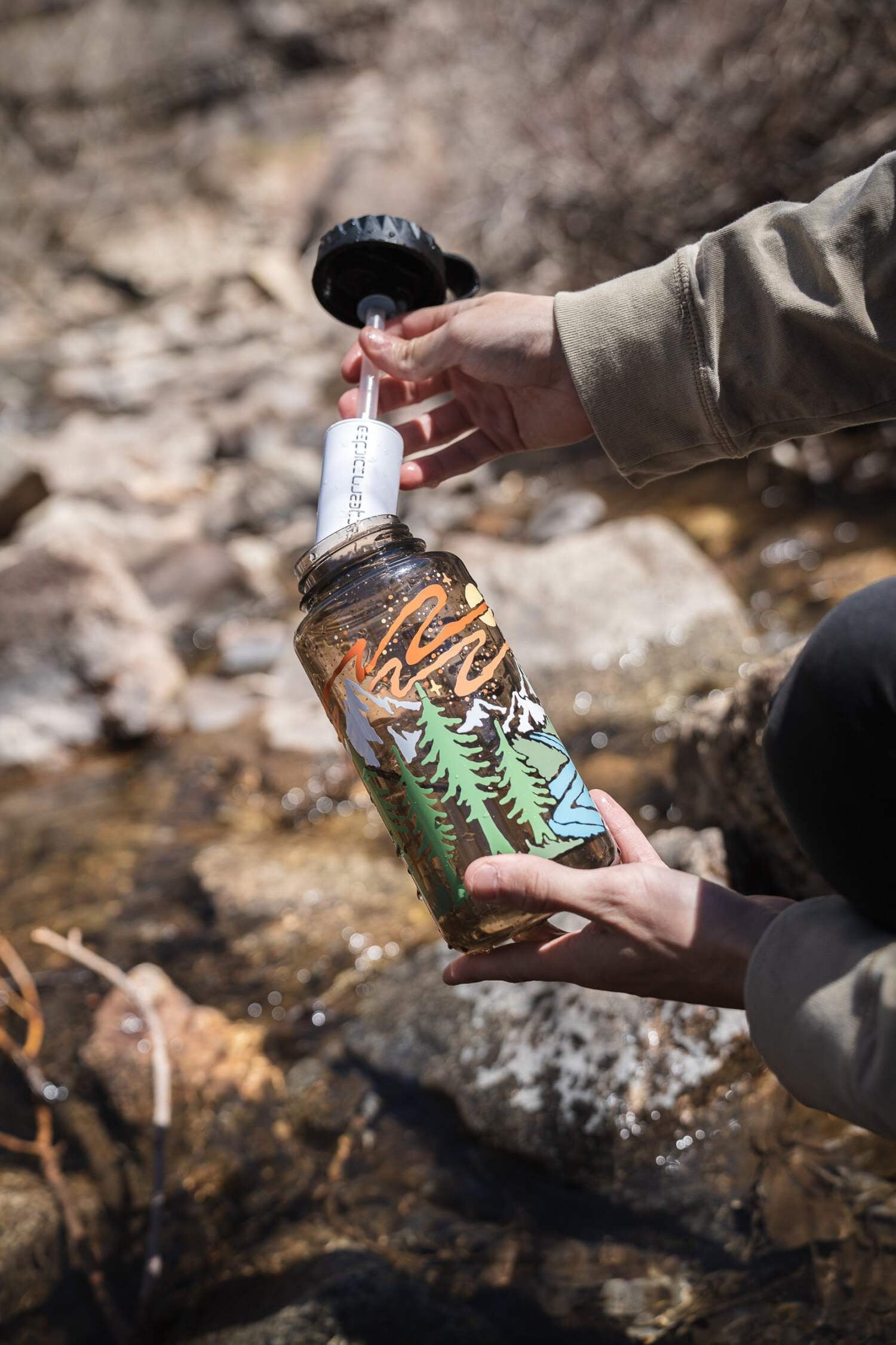 Epic Water Filters Nalgene OG Sustain Tritan USA Made Water Bottle and 75 Gallon Filter - Removes 99.99% of Water Impurities, 32oz, Atomic Child Special Edition Edition-WN99