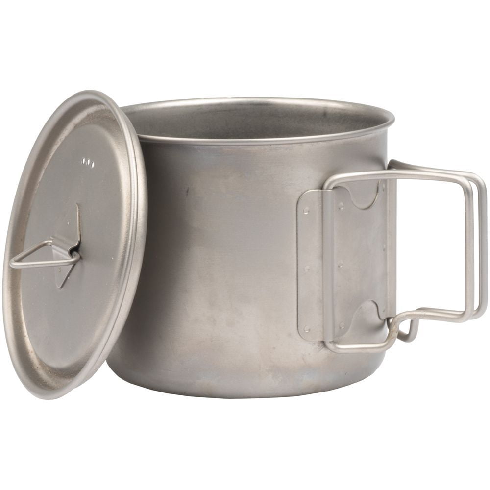 Olicamp Titanium Space Saver Mug with Lid, Nests Nalgene Bottle Inside, Lightweight and Compact, Perfect for Camping and Backpacking, 550mL Edition-KOBB