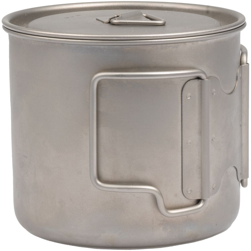 Olicamp Titanium Space Saver Mug with Lid, Nests Nalgene Bottle Inside, Lightweight and Compact, Perfect for Camping and Backpacking, 550mL Edition-KOBB