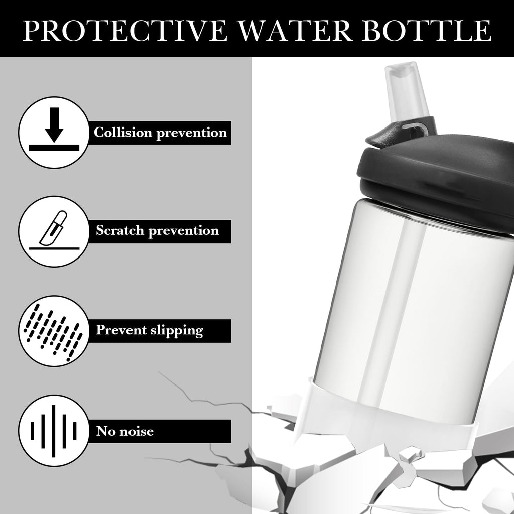 Linkidea 2 Pack Water Bottle Boot Compatible with CamelBak Eddy+20oz/25oz, Chute Mag 20oz/25oz, Carry Cap, Silicone Anti-Slip Bottle Bottom Bumper Protector (Clear White) Edition-879Q