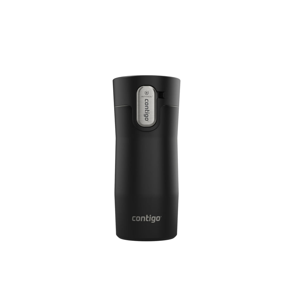 Contigo AUTOSEAL West Loop Vacuum-Insulated Stainless Steel Travel Mug with Easy-Clean Lid, 12oz, Matte Black Edition-W32Y