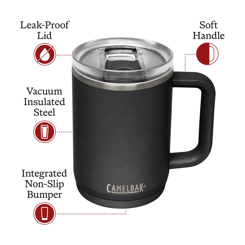 CamelBak Thrive™ Insulated Stainless Steel Mug 16oz, Black Edition-WWKY
