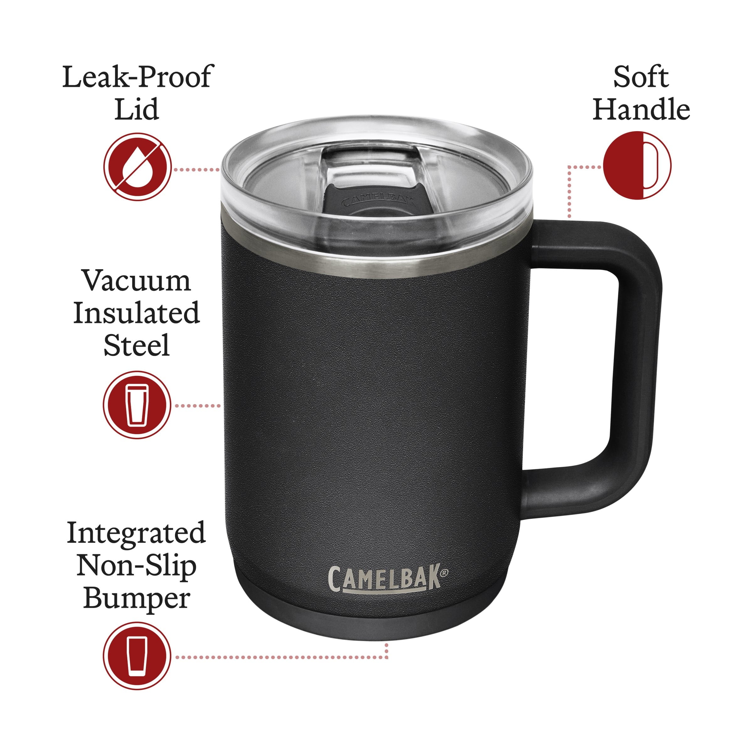 CamelBak Thrive™ Insulated Stainless Steel Mug 16oz, Black Edition-WWKY