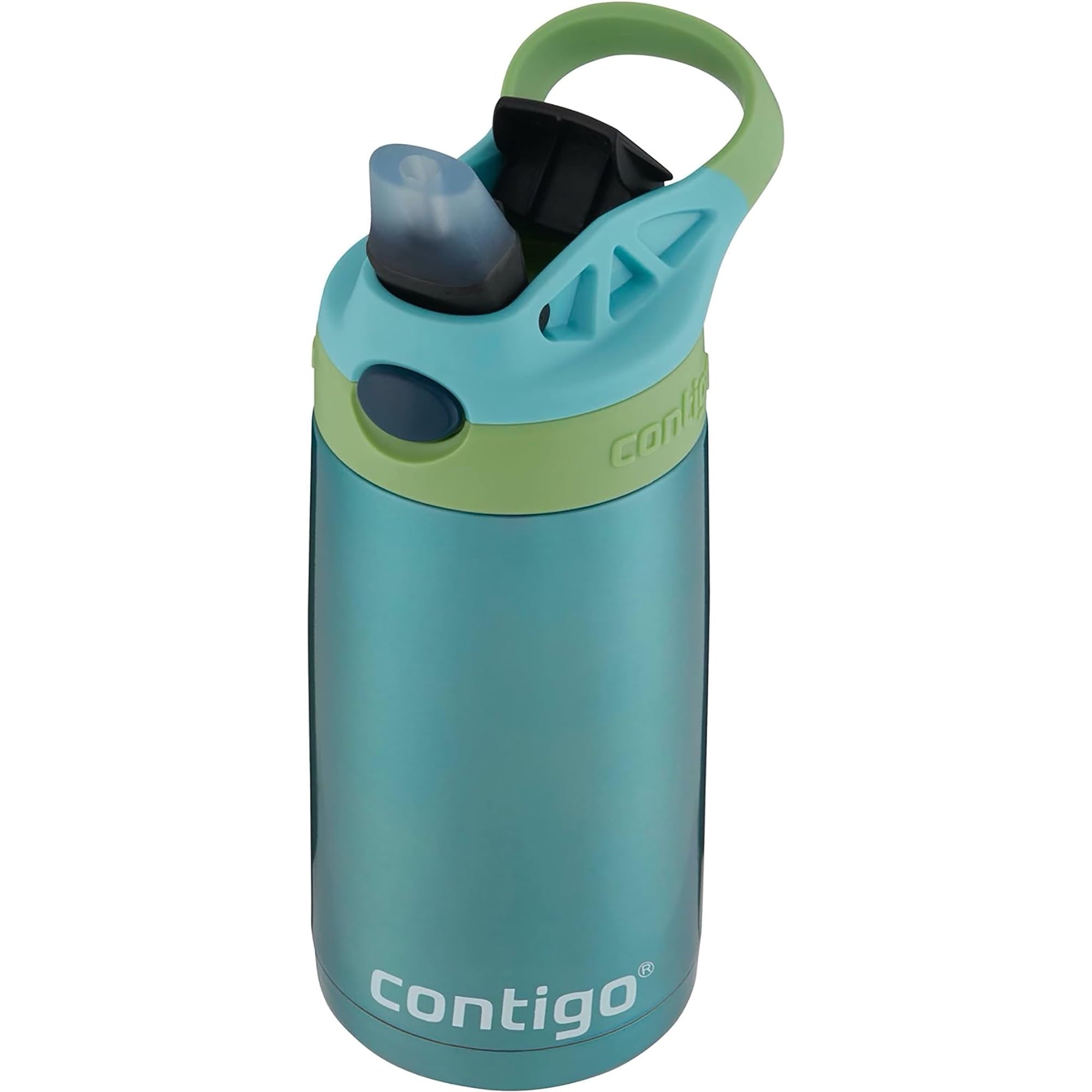 Contigo Kid's 13 oz. AutoSpout Straw Water Bottle - Stainless Steel/Azalea/Pansy Edition-J5CU