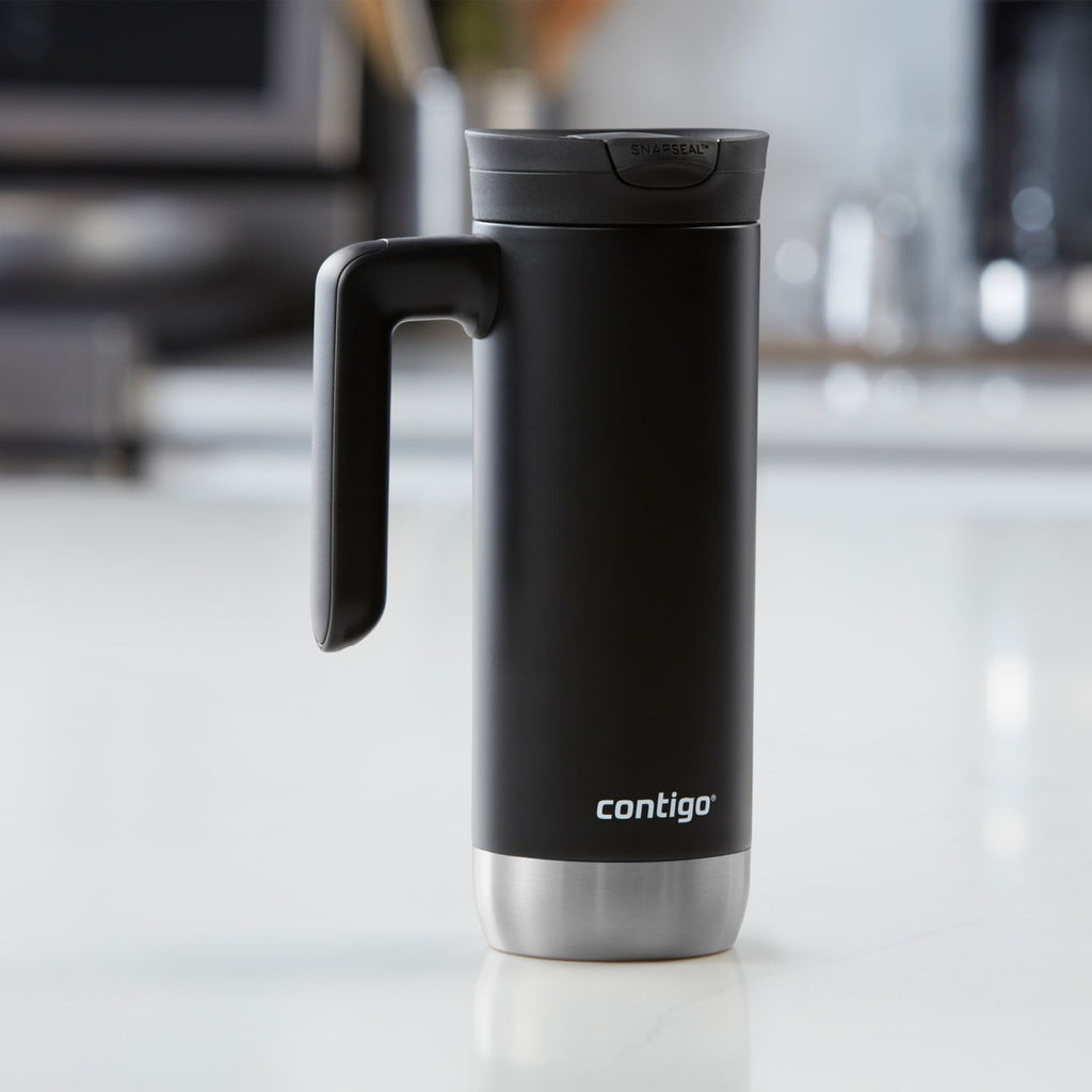 Contigo Huron 2.0 Stainless Steel Travel Mug with SNAPSEAL Lid and Handle in Black, 20 fl oz. Edition-0UFI