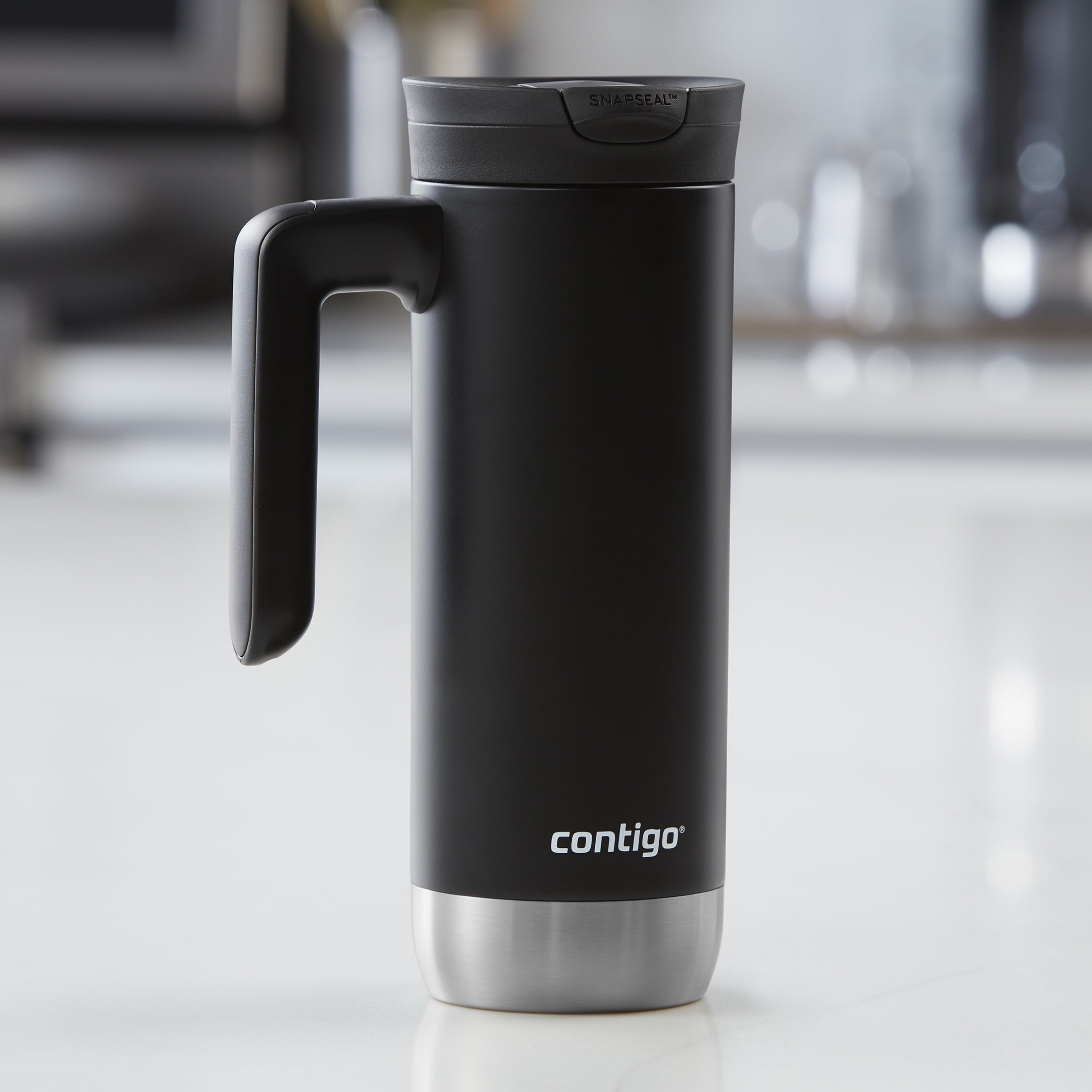 Contigo Huron 2.0 Stainless Steel Travel Mug with SNAPSEAL Lid and Handle in Black, 20 fl oz. Edition-0UFI