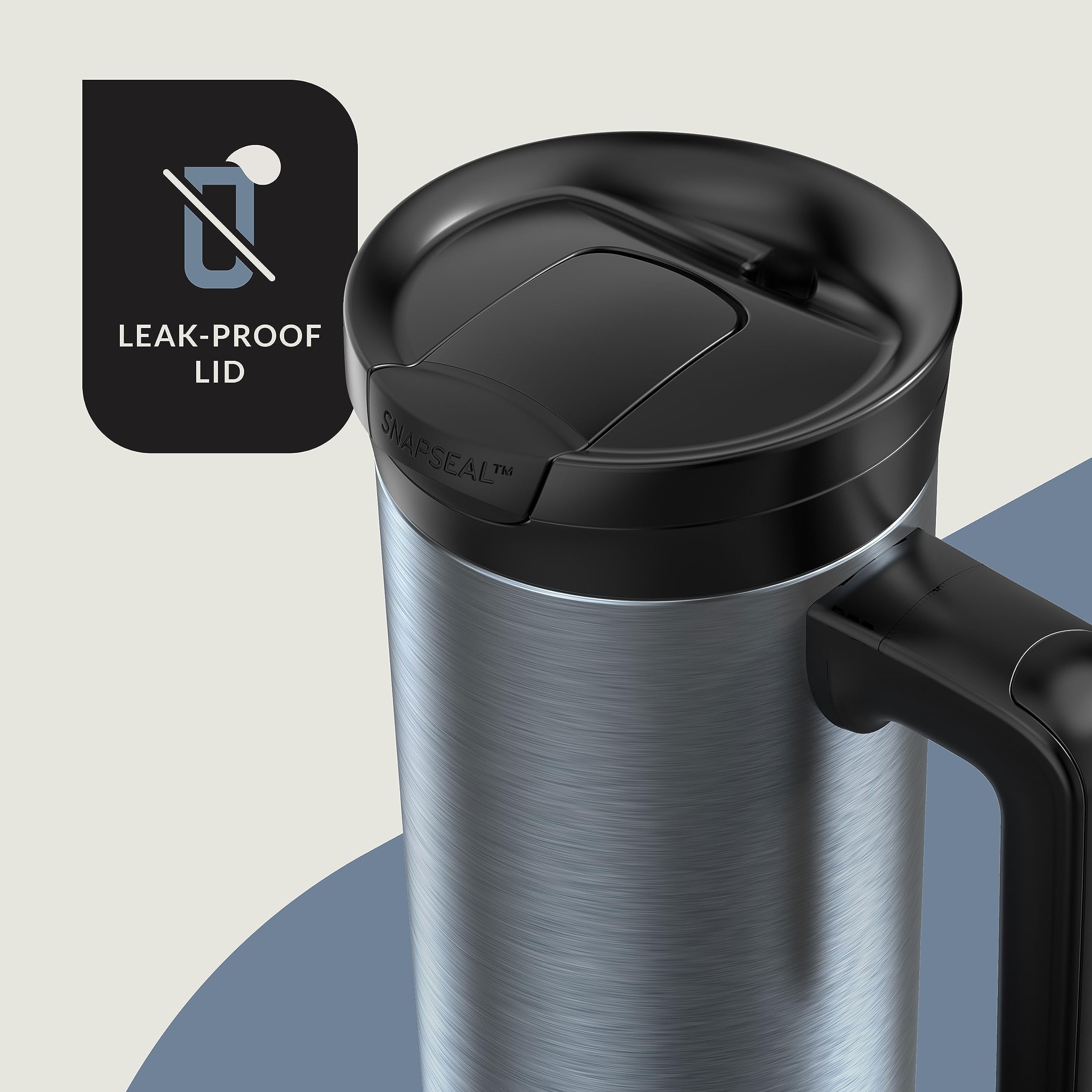 Contigo 20 oz. Superior 2.0 SnapSeal Stainless Steel Travel Mug - Dark Ice Edition-PVR5
