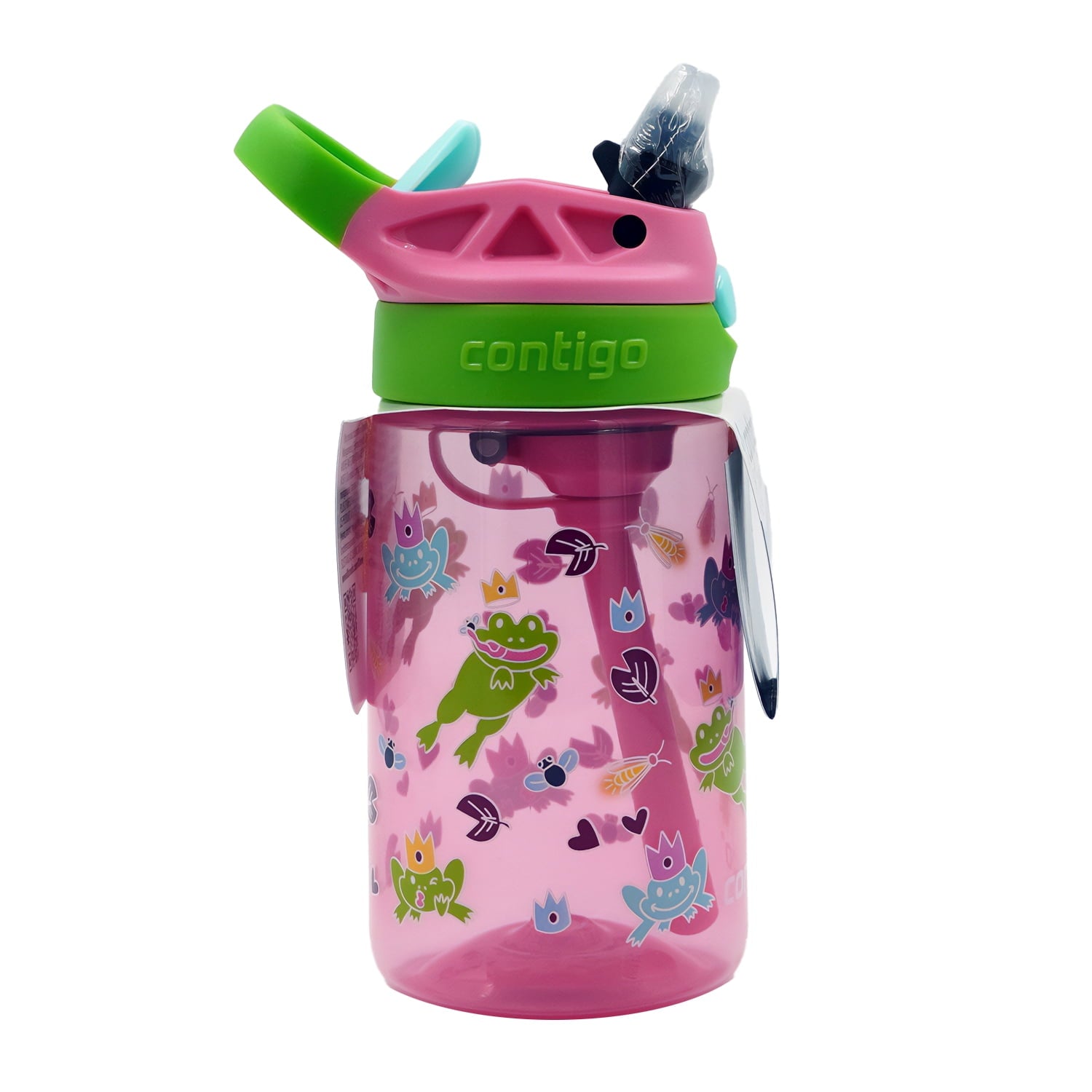 Contigo Kids Water Bottle with Redesigned AUTOSPOUT Straw, 14 oz, Grape Forest Haven Edition-W89R