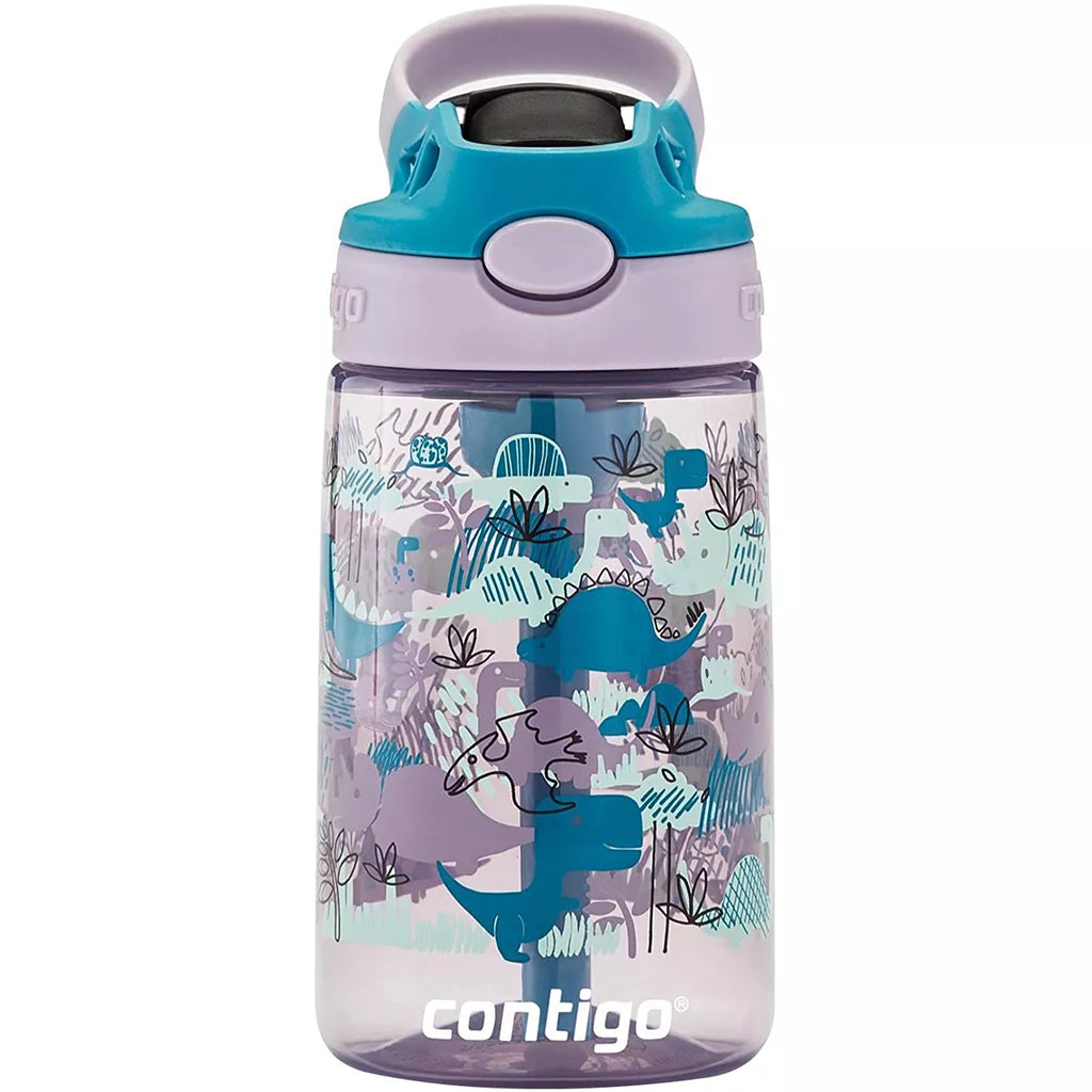 Contigo Kids Water Bottle with Redesigned AUTOSPOUT Straw, 14 oz, Grape Forest Haven Edition-W89R