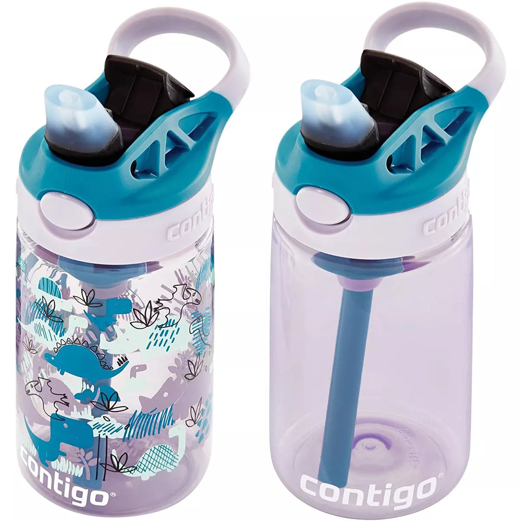 Contigo Kids Water Bottle with Redesigned AUTOSPOUT Straw, 14 oz, Grape Forest Haven Edition-W89R