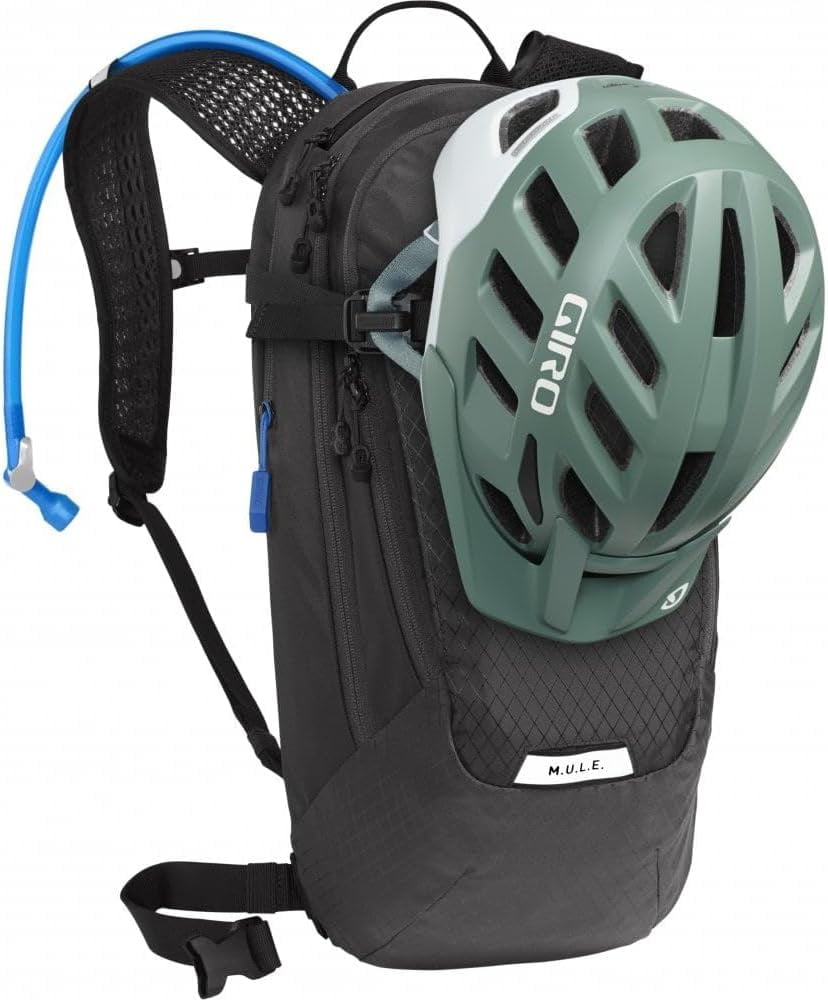 CamelBak Women's M.U.L.E. 12 Mountain Biking Hydration Pack - Easy Refilling Hydration Backpack - Magnetic Tube Trap 100oz, Charcoal/Black Edition-9WY5