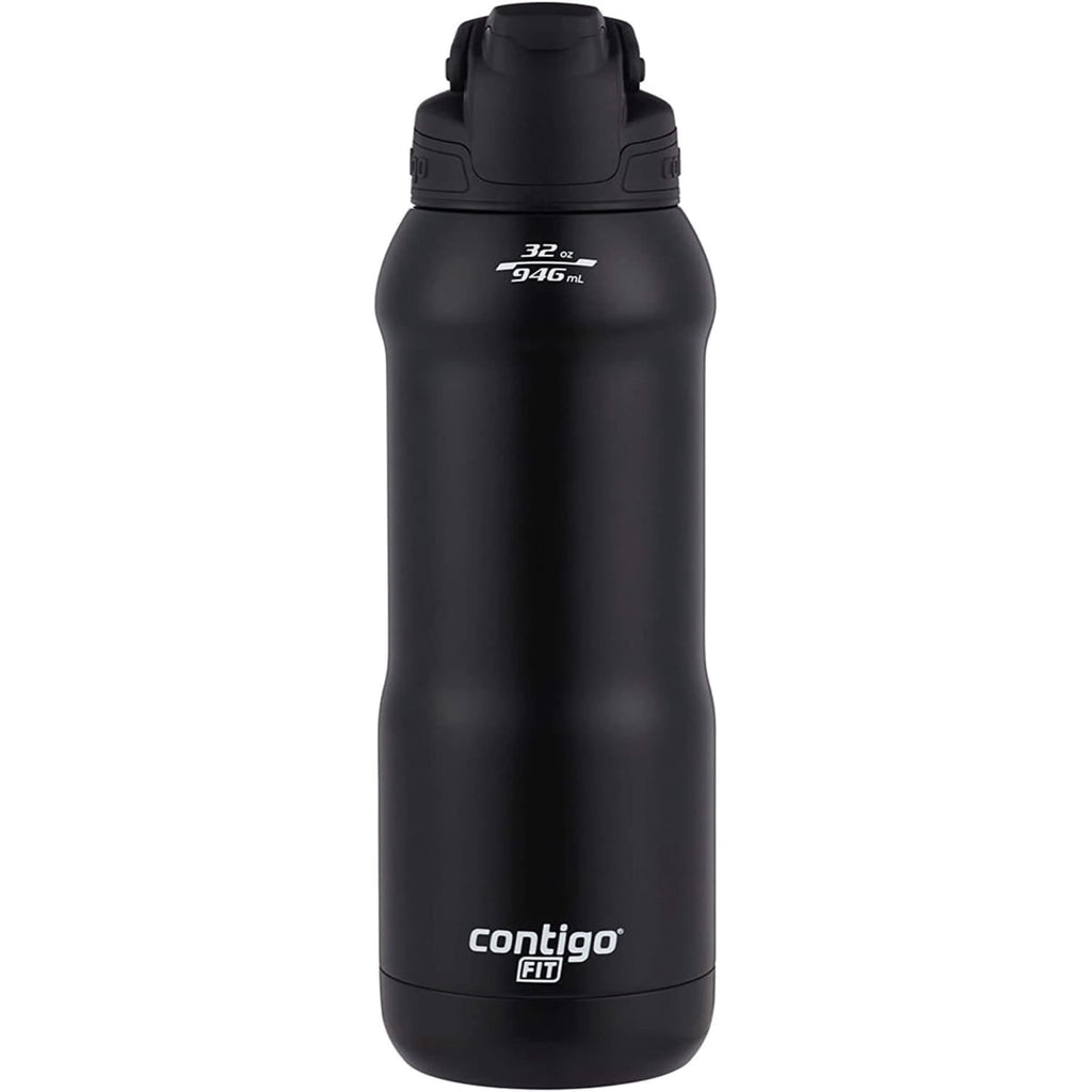 Contigo Fit Stainless Steel AUTOSPOUT Water Bottle with Straw, Blue Amp, 32 fl oz. Edition-DMJ9