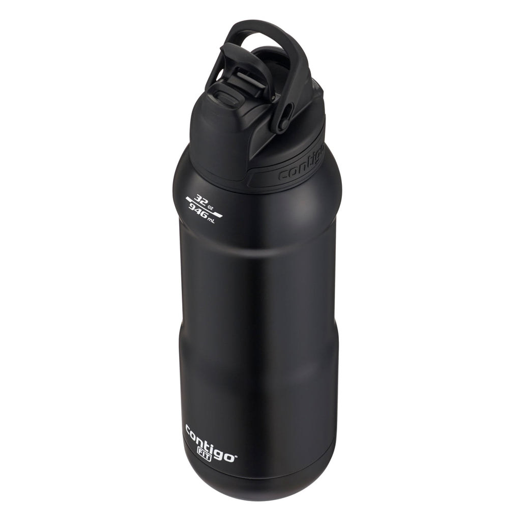 Contigo Fit Stainless Steel AUTOSPOUT Water Bottle with Straw, Blue Amp, 32 fl oz. Edition-DMJ9