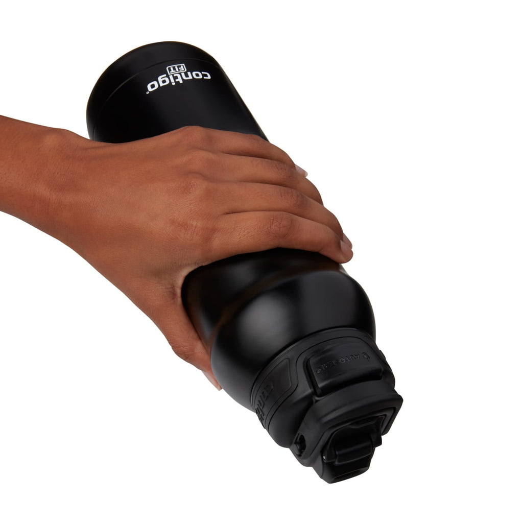 Contigo Fit Stainless Steel AUTOSPOUT Water Bottle with Straw, Blue Amp, 32 fl oz. Edition-DMJ9