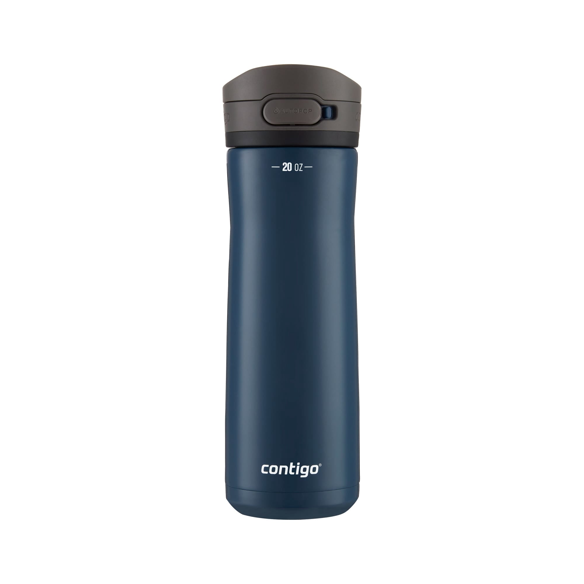 Contigo Jackson Chill Bundle 2 Water Bottles Black 24oz and Blueberry 20oz with Autopop Lid Edition-Y2WR