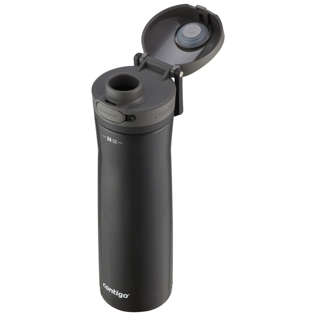 Contigo Jackson Chill Bundle 2 Water Bottles Black 24oz and Blueberry 20oz with Autopop Lid Edition-Y2WR