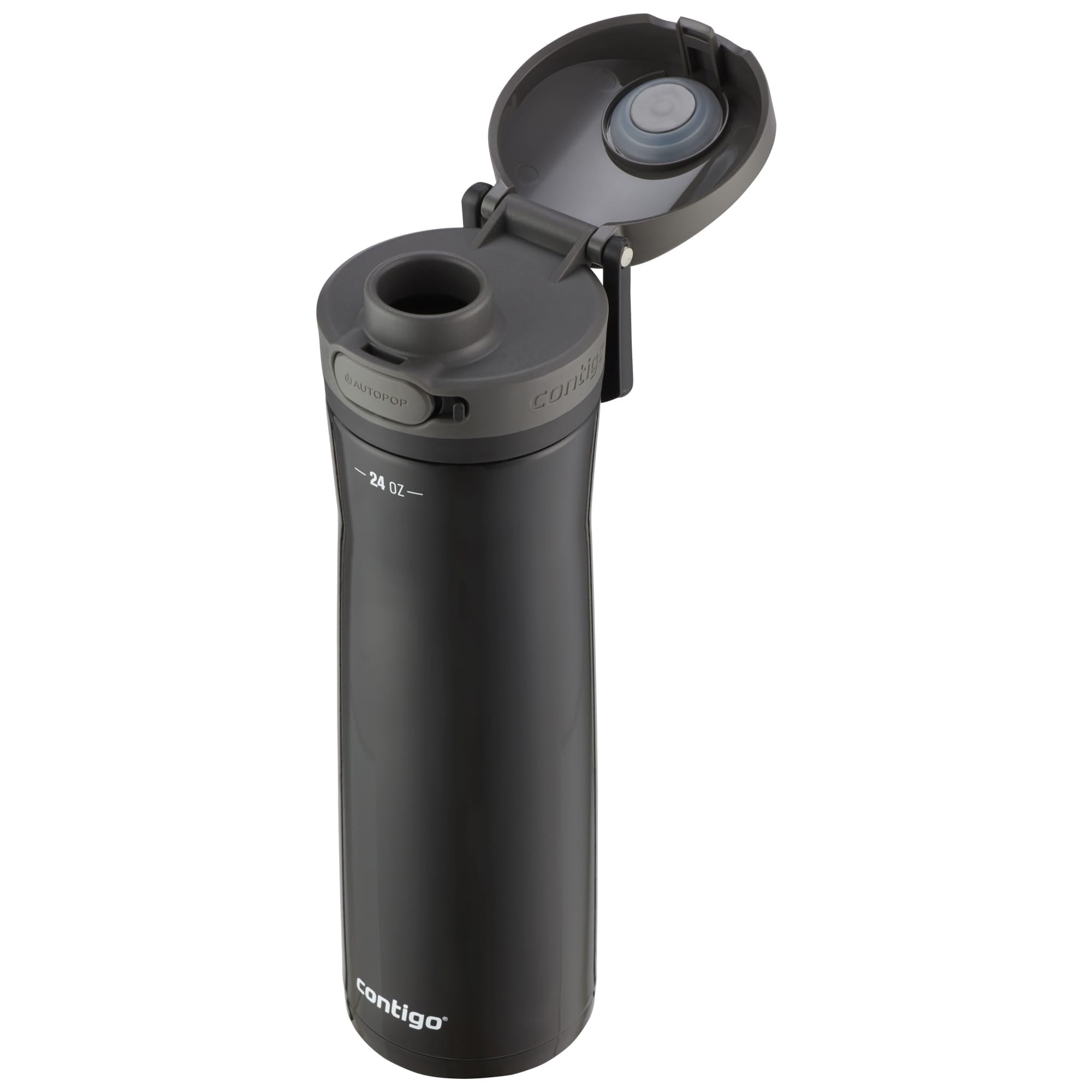 Contigo Jackson Chill Bundle 2 Water Bottles Black 24oz and Blueberry 20oz with Autopop Lid Edition-Y2WR