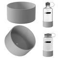 Linkidea 2 Pack Water Bottle Boot Compatible with Nalgene Sustain Wide Mouth 32oz/48oz, Narrow Mouth 32oz, Silicone Anti-Slip Bottle Bottom Bumper Protector (Grey) Edition-V17S