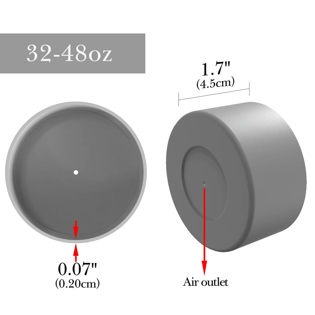 Linkidea 2 Pack Water Bottle Boot Compatible with Nalgene Sustain Wide Mouth 32oz/48oz, Narrow Mouth 32oz, Silicone Anti-Slip Bottle Bottom Bumper Protector (Grey) Edition-V17S