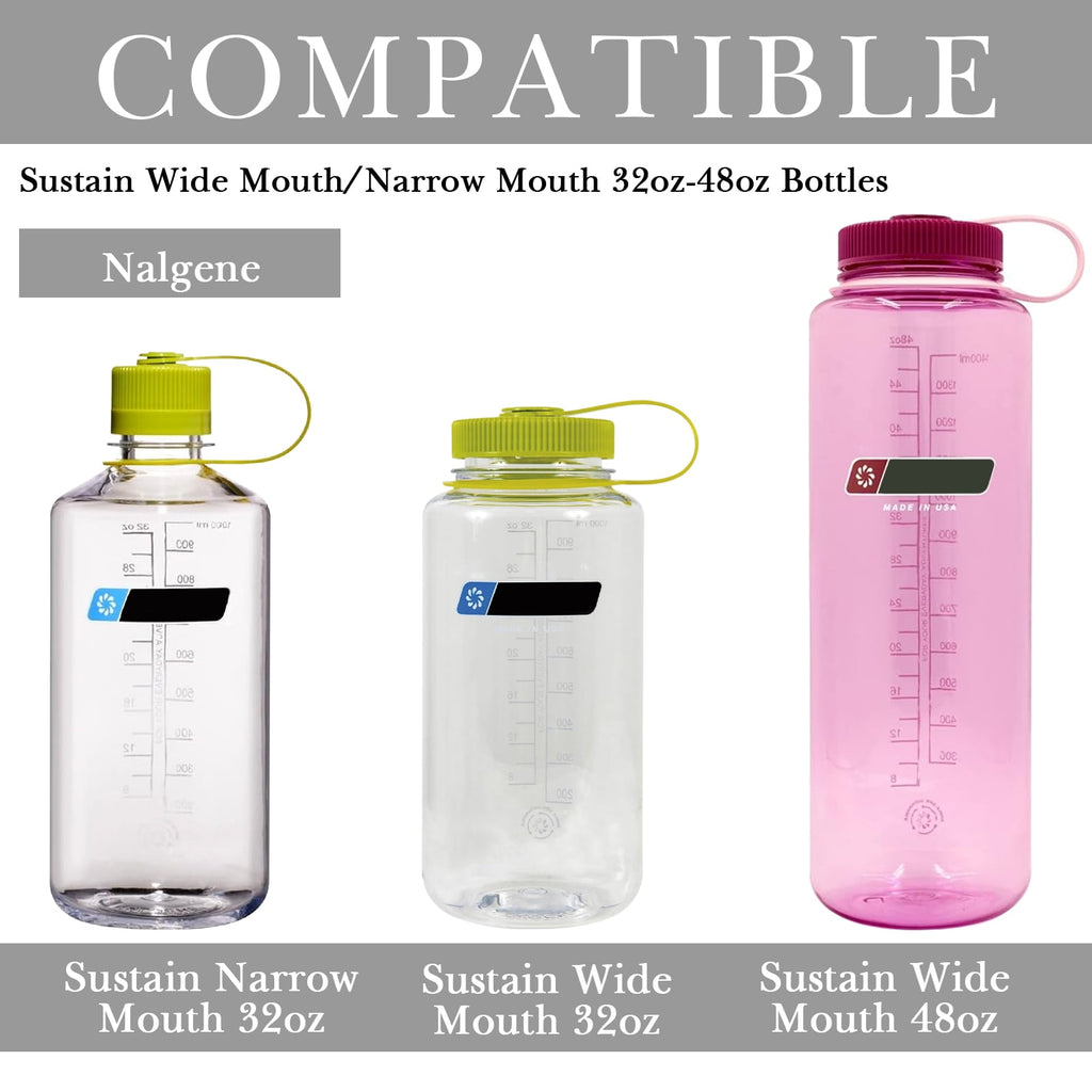 Linkidea 2 Pack Water Bottle Boot Compatible with Nalgene Sustain Wide Mouth 32oz/48oz, Narrow Mouth 32oz, Silicone Anti-Slip Bottle Bottom Bumper Protector (Grey) Edition-V17S