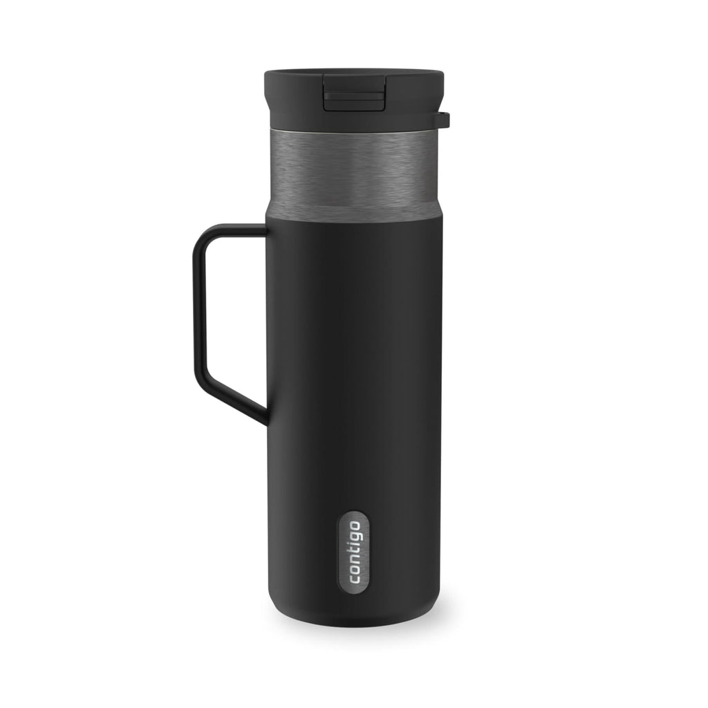 Contigo SnapSeal Leakproof Stainless Steel Reusable Water Bottle Tumbler with Side Handle, Dark Blue/Bronze, 20 oz Edition-GPFZ