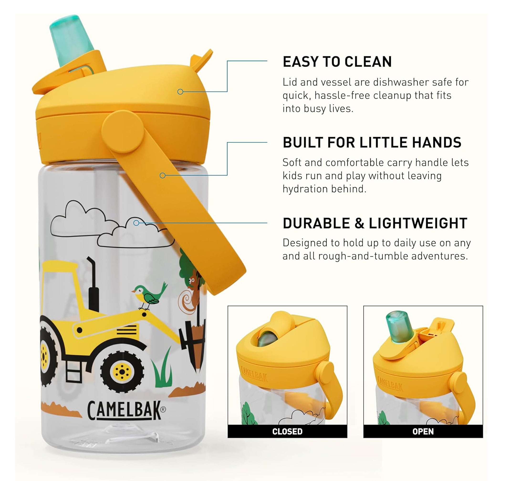 Camelbak Thrive™ Flip Straw Kids 14oz Bottle, Friendly Forest Edition-RF5Z