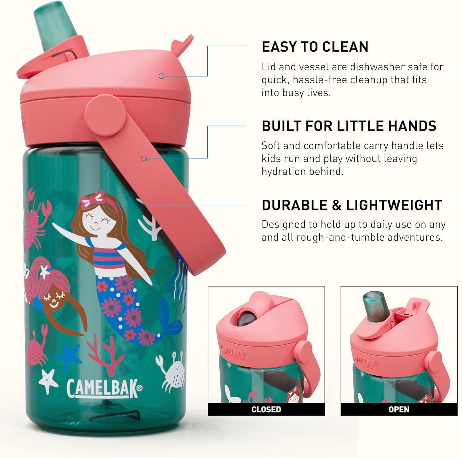 Camelbak Thrive™ Flip Straw Kids 14oz Bottle, Friendly Forest Edition-RF5Z