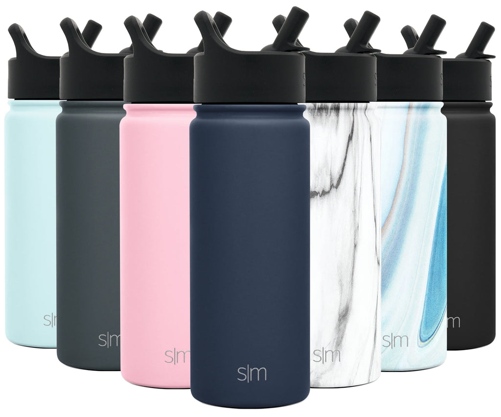 Simple Modern Summit Water Bottle Straw Lid Vacuum Insulated Stainless Steel Bottle | 18 fl oz Edition-S5J6