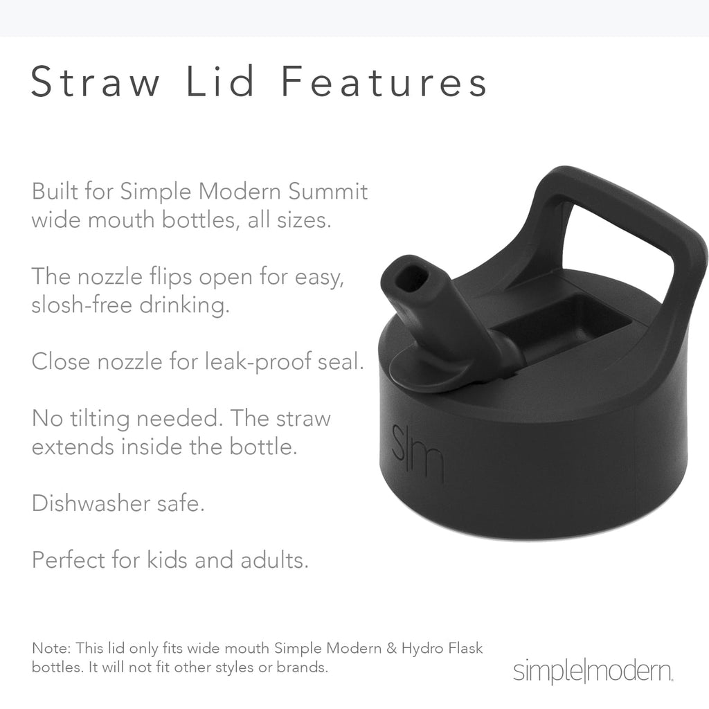 Simple Modern Summit Water Bottle Straw Lid Vacuum Insulated Stainless Steel Bottle | 18 fl oz Edition-S5J6