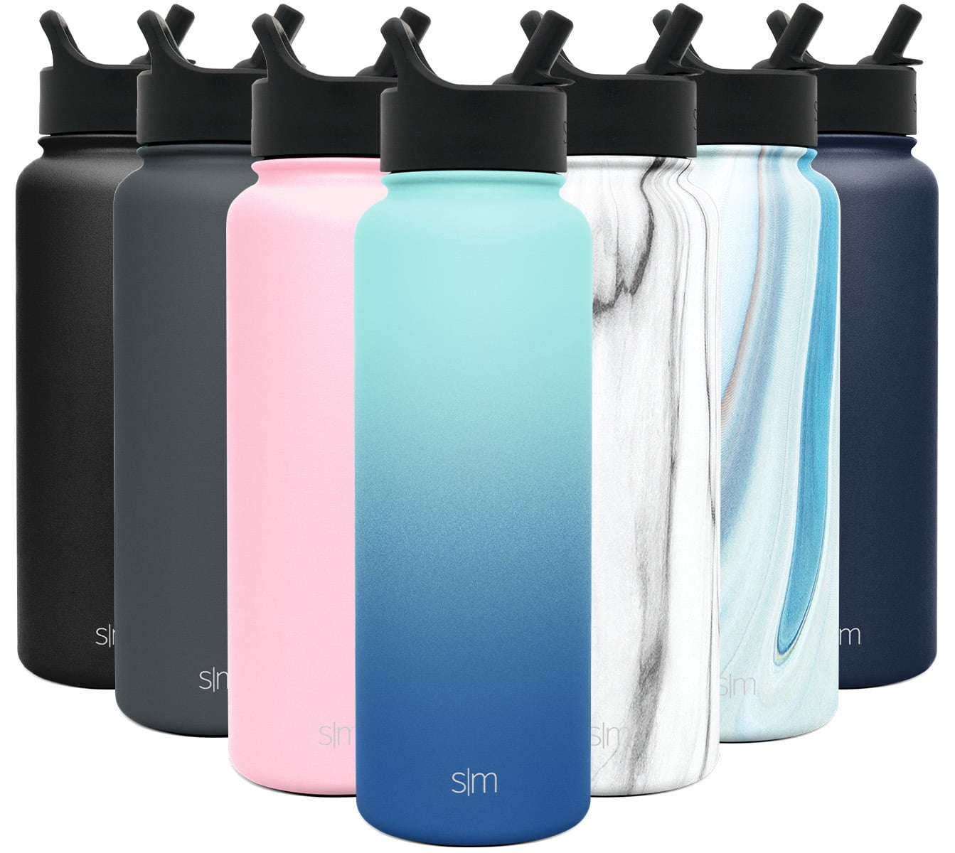 Simple Modern Summit Water Bottle Straw Lid Vacuum Insulated Stainless Steel Bottle | 18 fl oz Edition-S5J6