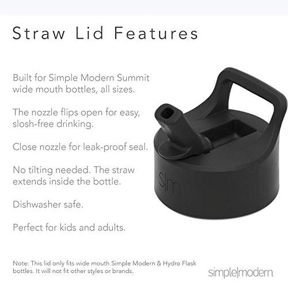 Simple Modern Summit Water Bottle Straw Lid Vacuum Insulated Stainless Steel Bottle | 18 fl oz Edition-S5J6