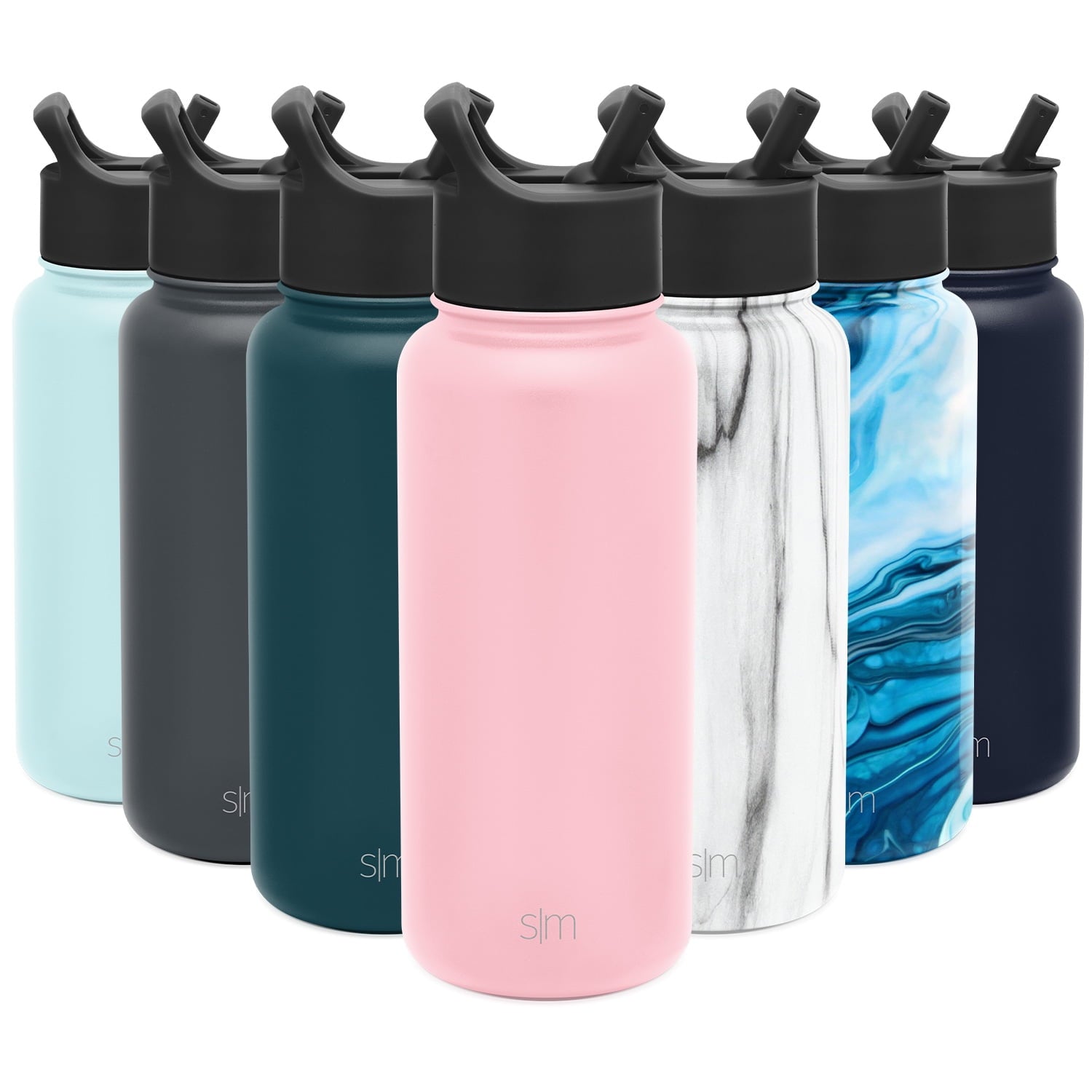 Simple Modern Summit Water Bottle Straw Lid Vacuum Insulated Stainless Steel Bottle | 18 fl oz Edition-S5J6
