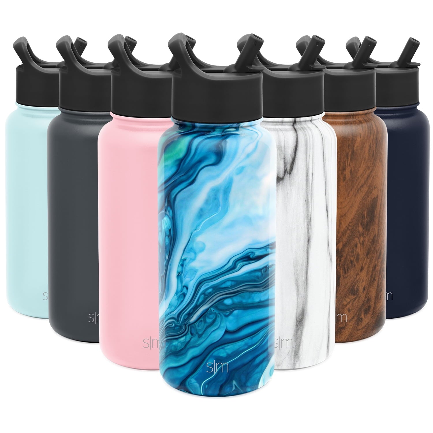 Simple Modern Summit Water Bottle Straw Lid Vacuum Insulated Stainless Steel Bottle | 18 fl oz Edition-S5J6