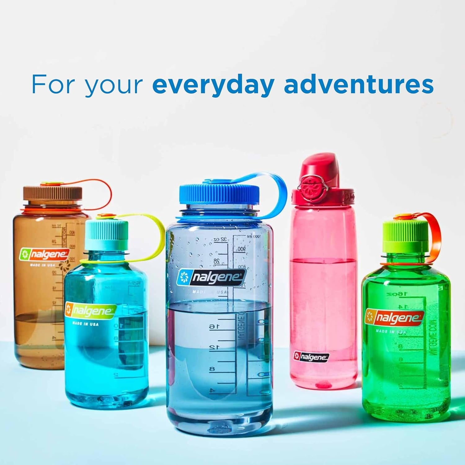 Nalgene Sustain Tritan BPA-Free Water Bottle Made with Material Derived from 50% Plastic Waste, 32 OZ, Narrow Mouth, Pear Edition-VG3H