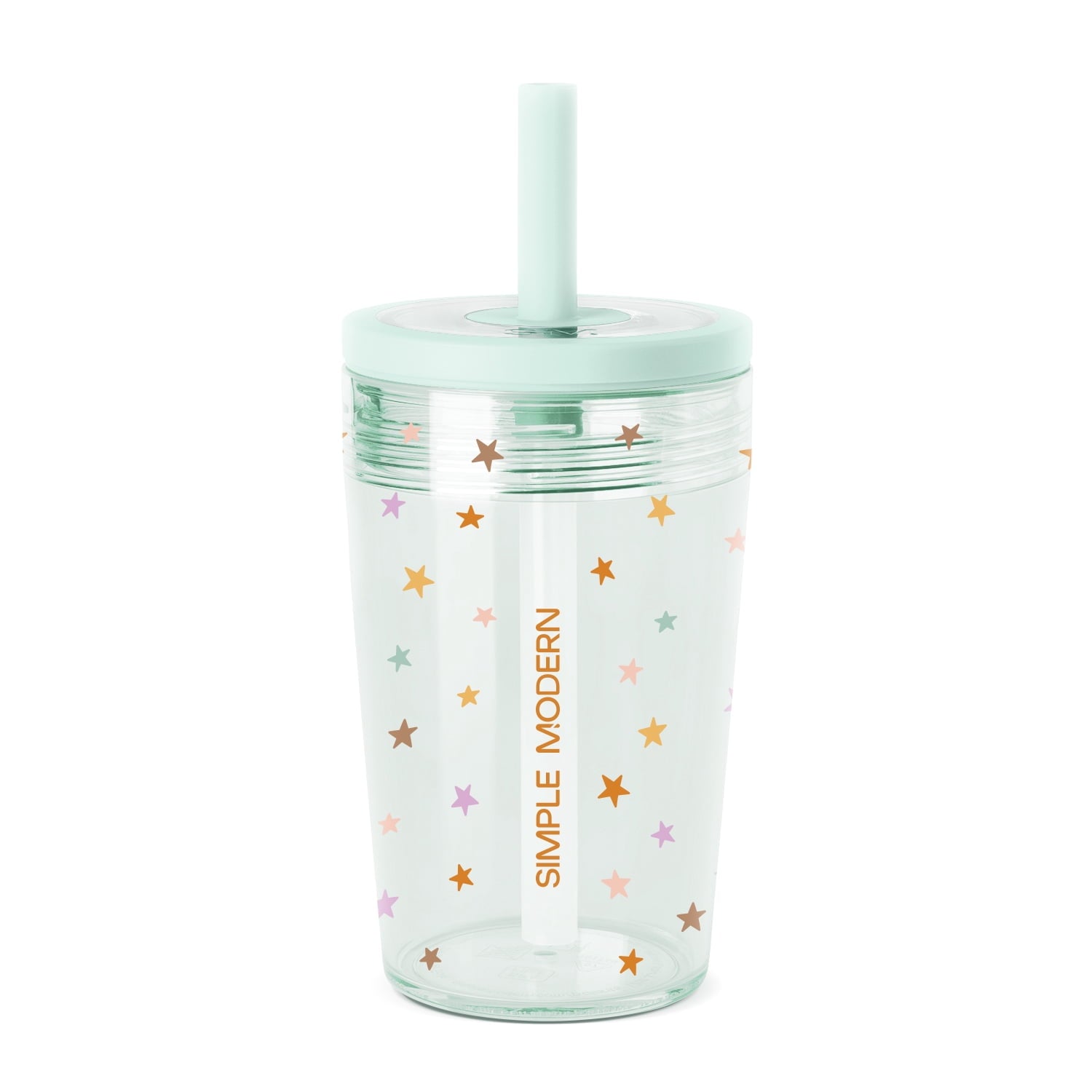 Simple Modern 12 fl oz Tritan Plastic Junior Tumbler with Silicone Straw Lid for Toddlers | Stars Edition-DFAW
