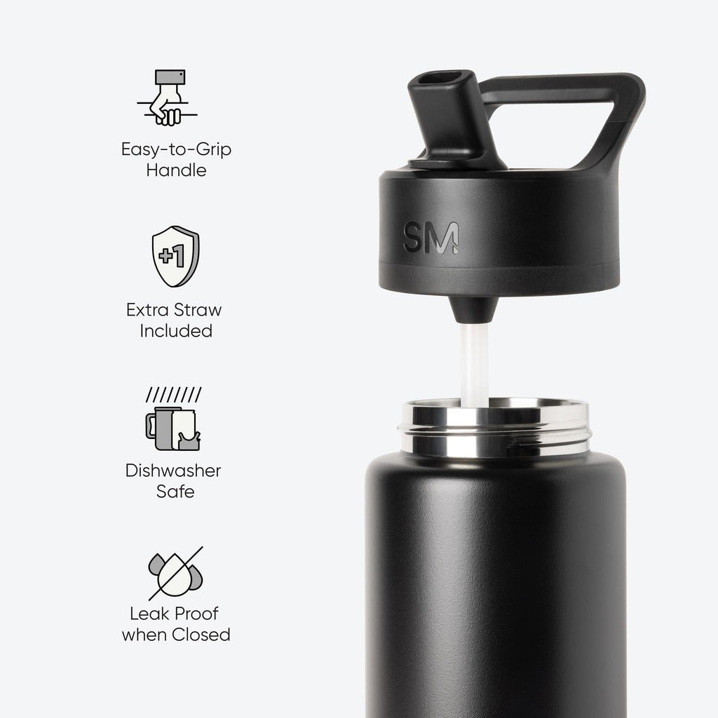 Simple Modern 30 fl oz Insulated Stainless Steel Summit Wide Mouth Water Bottle with Straw Lid | Slumberland Edition-83DY