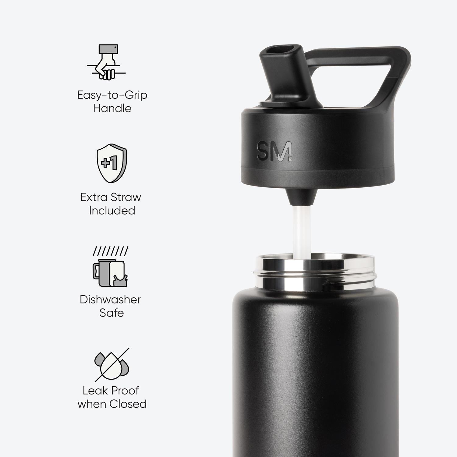 Simple Modern 30 fl oz Insulated Stainless Steel Summit Wide Mouth Water Bottle with Straw Lid | Slumberland Edition-83DY