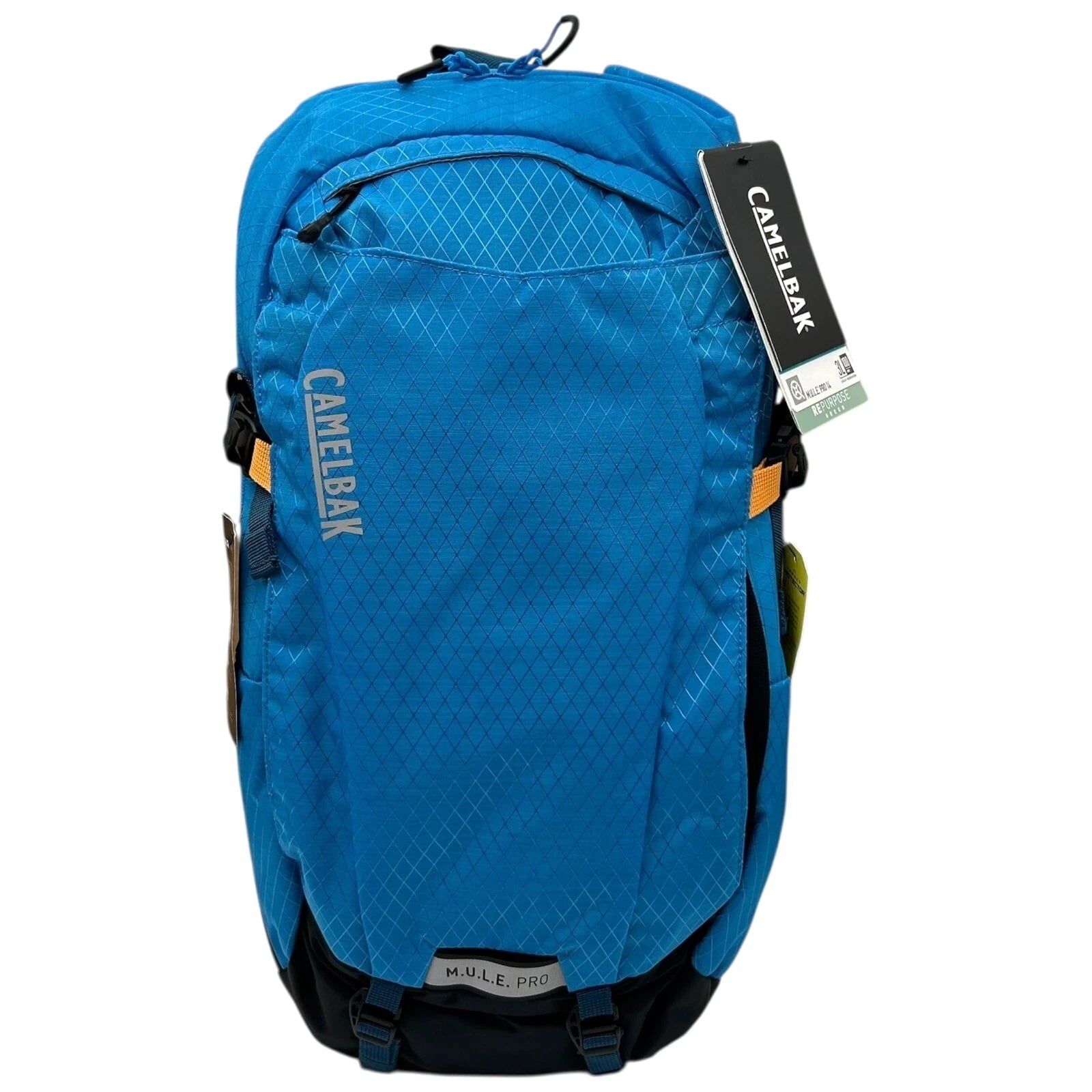 CAMELBAK M.U.L.E Pro 14L Bike Hydration Backpack 100 oz, Ibiza Blue/Orange Edition-M7M7